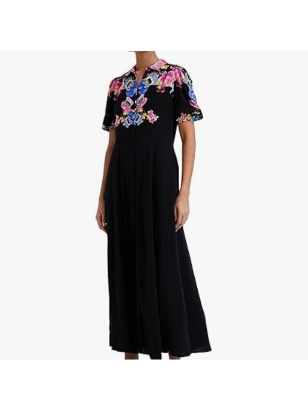 *Desigual x Christian Lacroix Grenoble Floral Shirt Dress Black XS